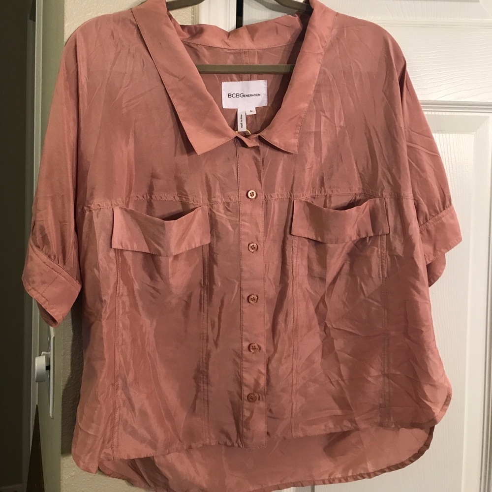 BCBGENERATION "satinwood" blouse size M