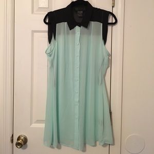 Kardashian Kollection Chiffon Blouse Sz Lg