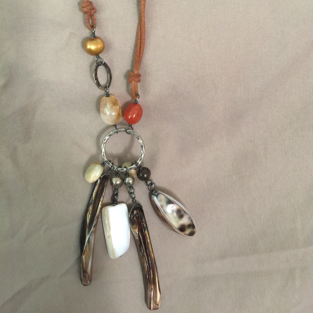 Medium length silpada leather necklace