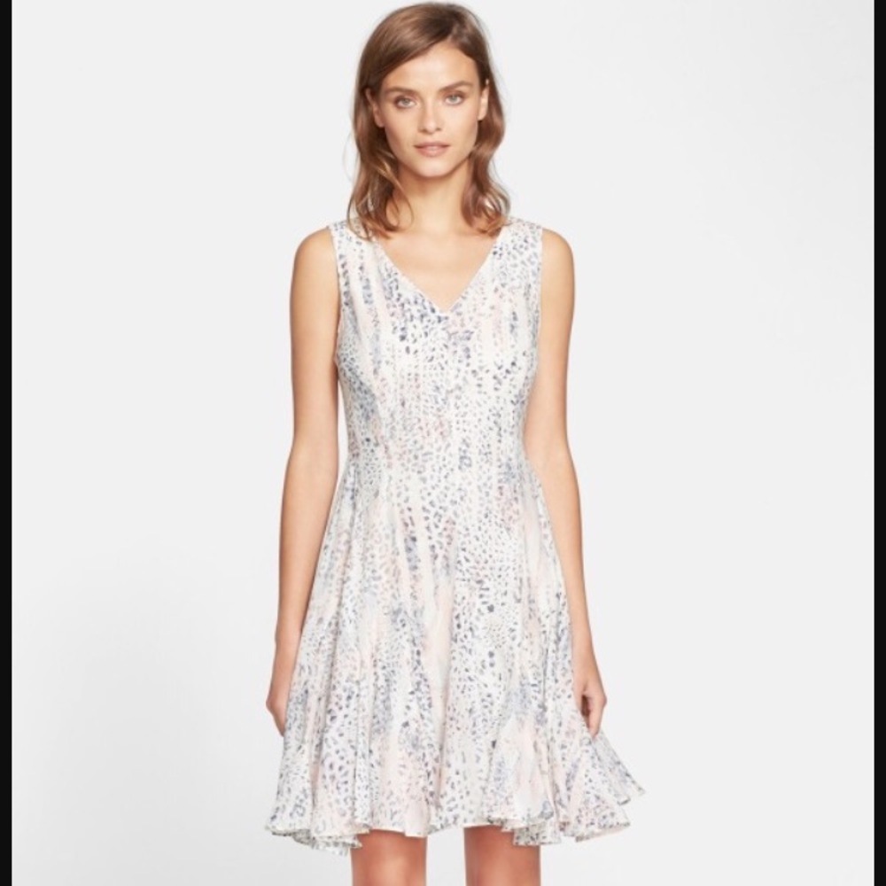 REBECCA TAYLOR 'Sum Leo' Print Fit & Flare Dress