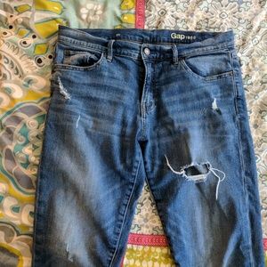 Mid rise destructed best girlfriend jeans 30R