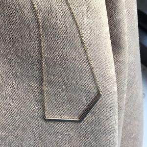 final! Gold bar chevron necklace