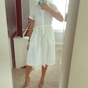 Seriously sweet White Shirt Dress Size 0 from LOFT