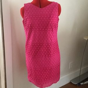 Pink eyelet dress