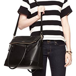 Black leather Kate Spade travel carmen bag