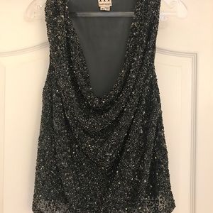 Haute Hippie Beaded Sequin Top