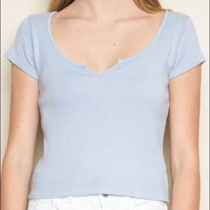 Brandy Melville light blue monet top