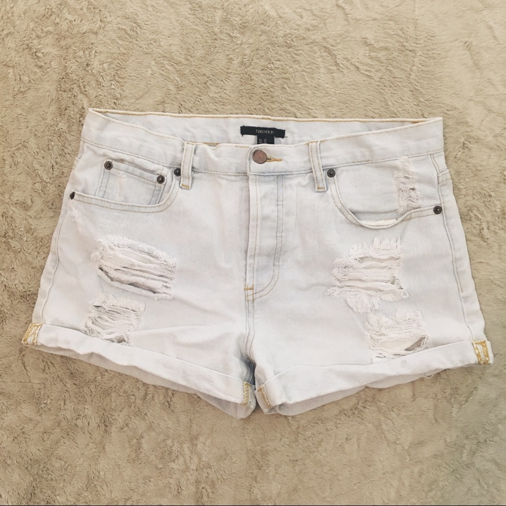 Forever 21 Distressed Denim Shorts
