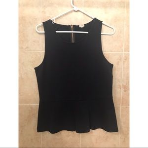 J. Crew navy peplum top