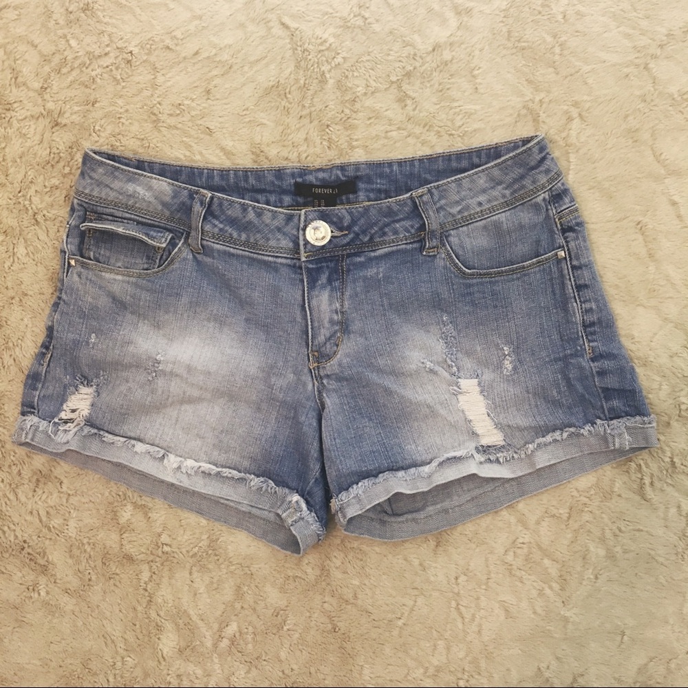 Forever 21 Distressed Denim Shorts