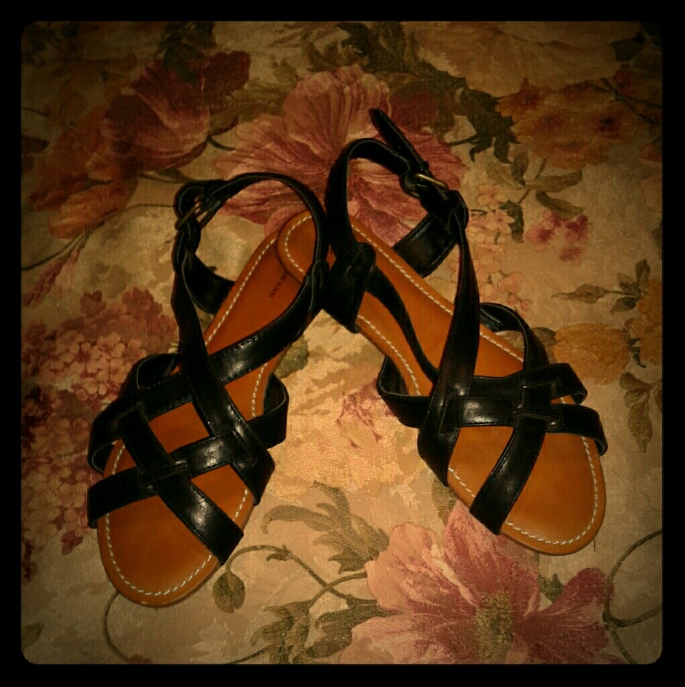 LANDSEND BLACK SANDALS