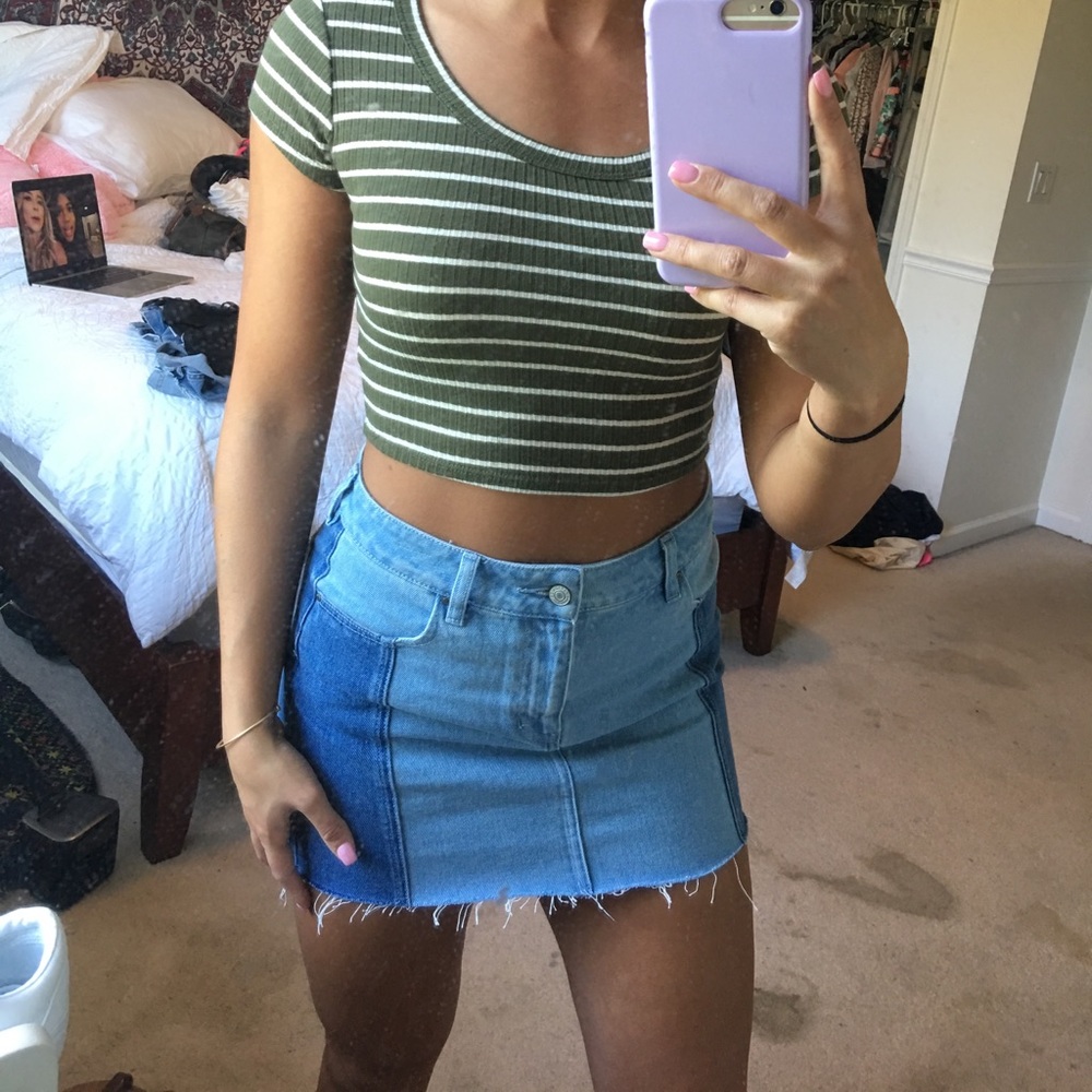 striped crop top