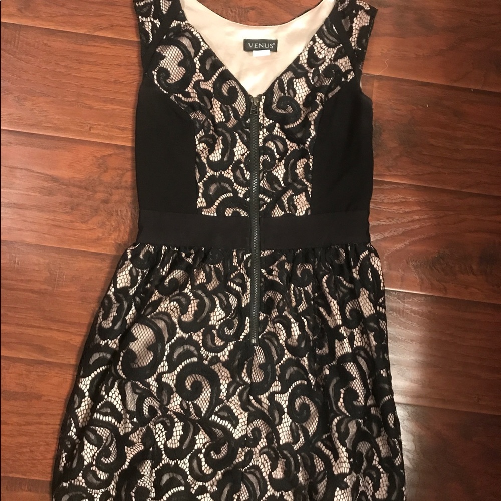 Black &a nude lace dress
