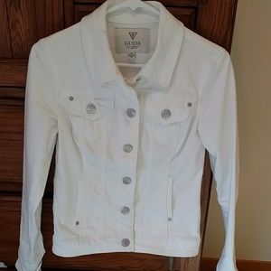 **LIKE NEW**  White Guess Jean Jacket