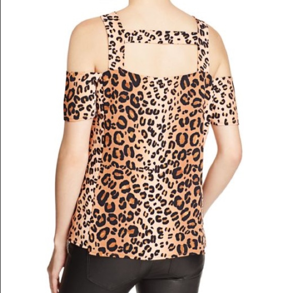 Cooper & Ella leopard print cold shoulder top NWT - Picture 2 of 5