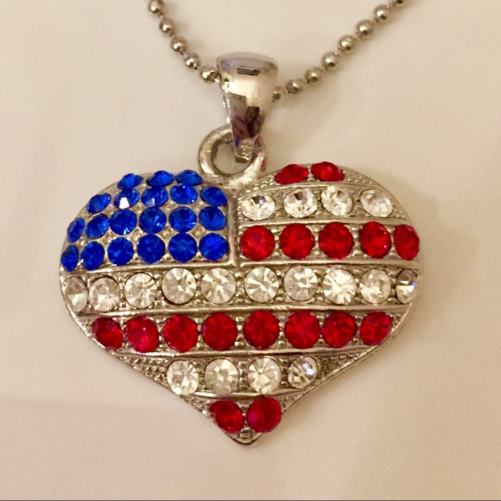 American flag necklace