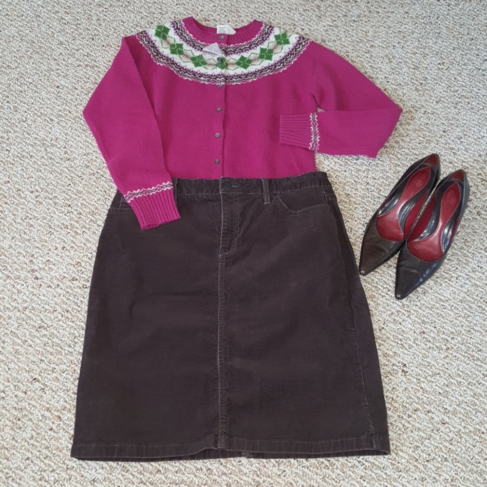 L.L.BEAN Corduroy Skirt