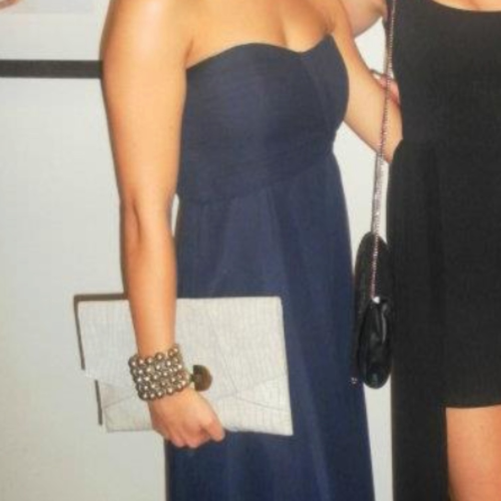 Coast Navy Blue Chiffon Maxi Dress