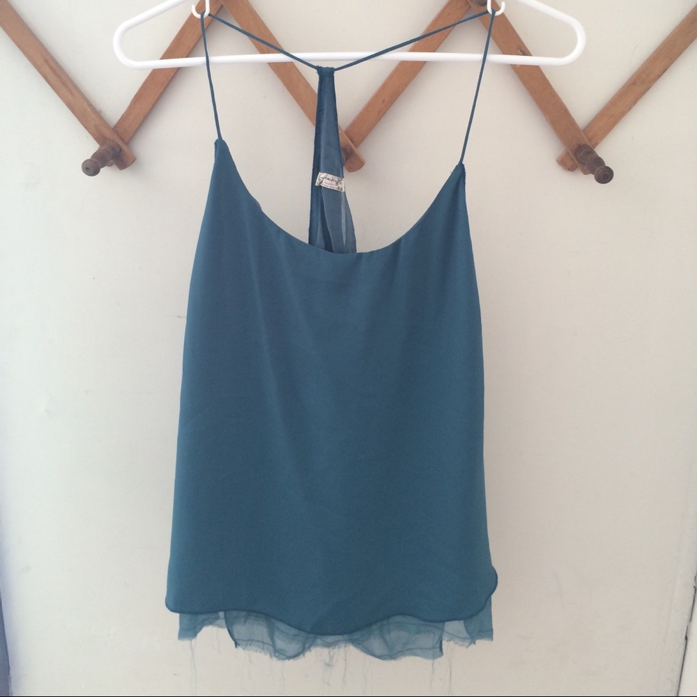 •Free People• Flowy Distressed Tank