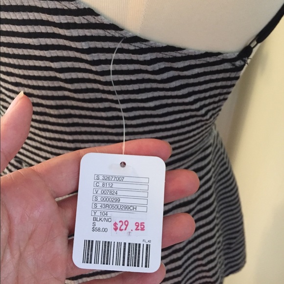Free People Tank Top, new w tag size small striped - Picture 4 of 5