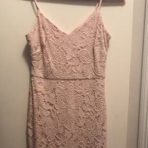Guess Los Angeles blush lace cocktail dress
