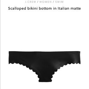 J Crew scalloped swim bottoms.
