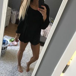 Black Open Back Forever21 Romper