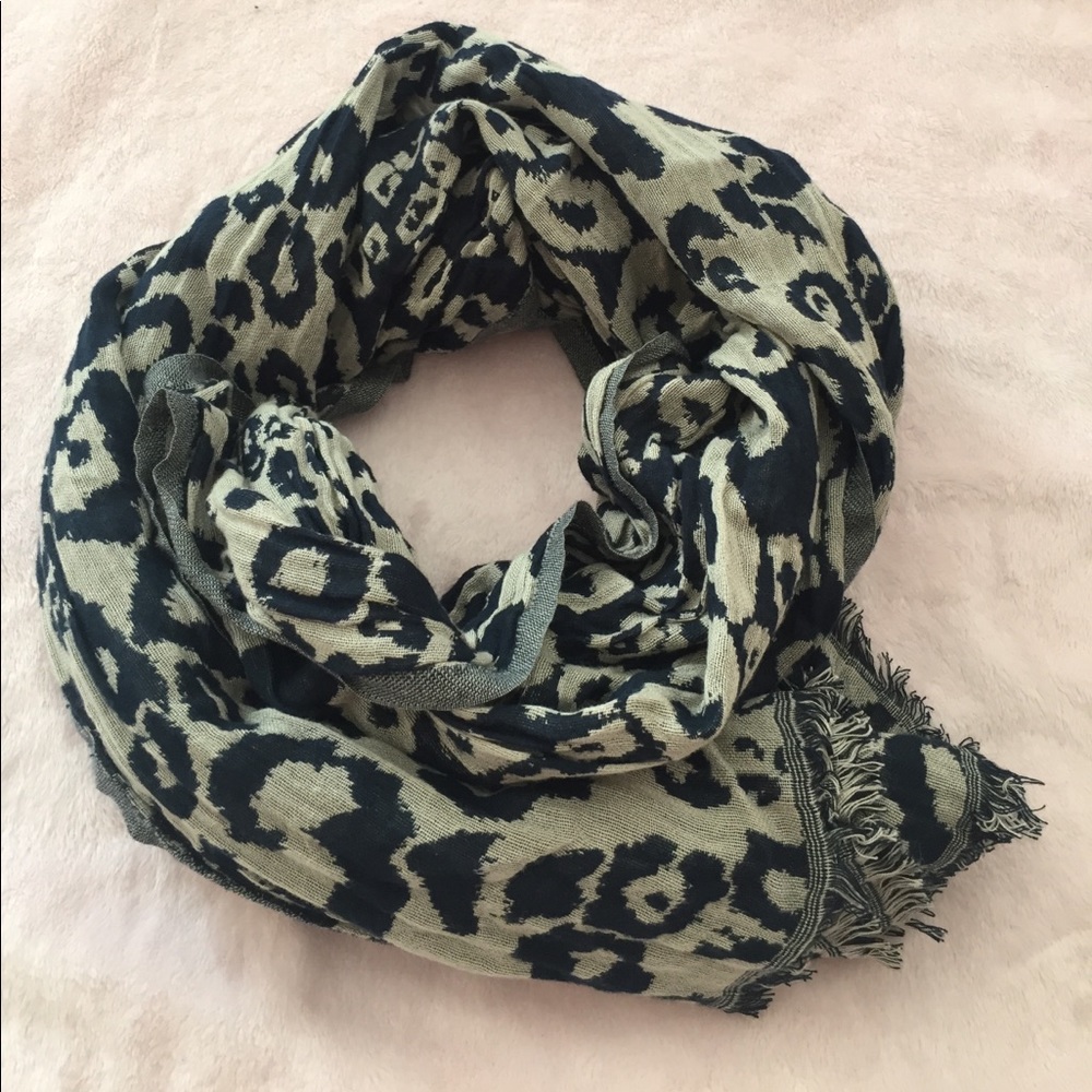J Crew leopard print scarf
