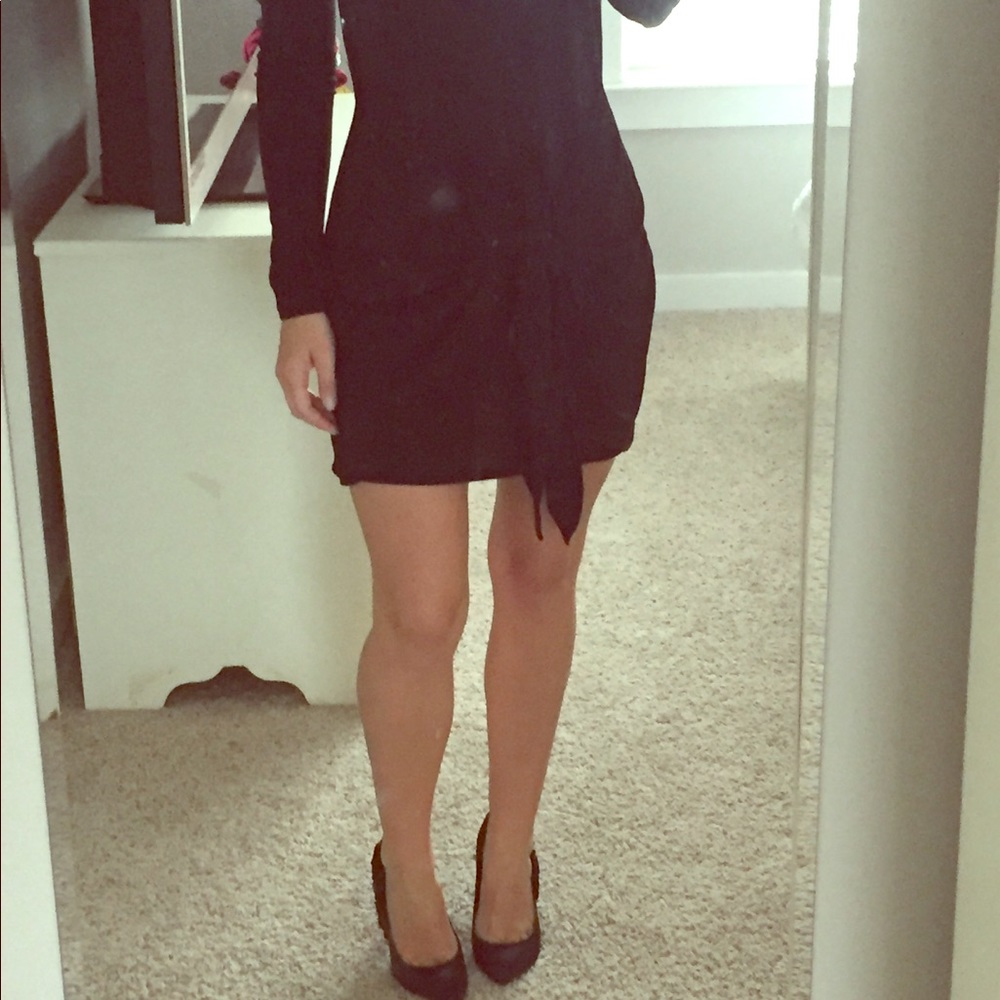 Long Sleeve Little Black Dress Rachel Zoe Size 4