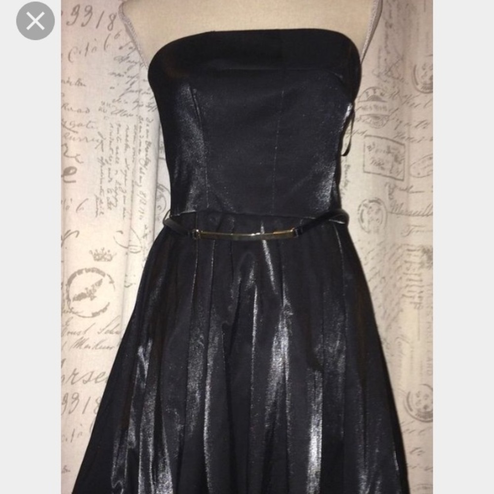Rachel by Rachel Roy strapless black dress