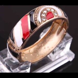 Brand New 14KT Gold Filled Enamel Bangle Bracelet