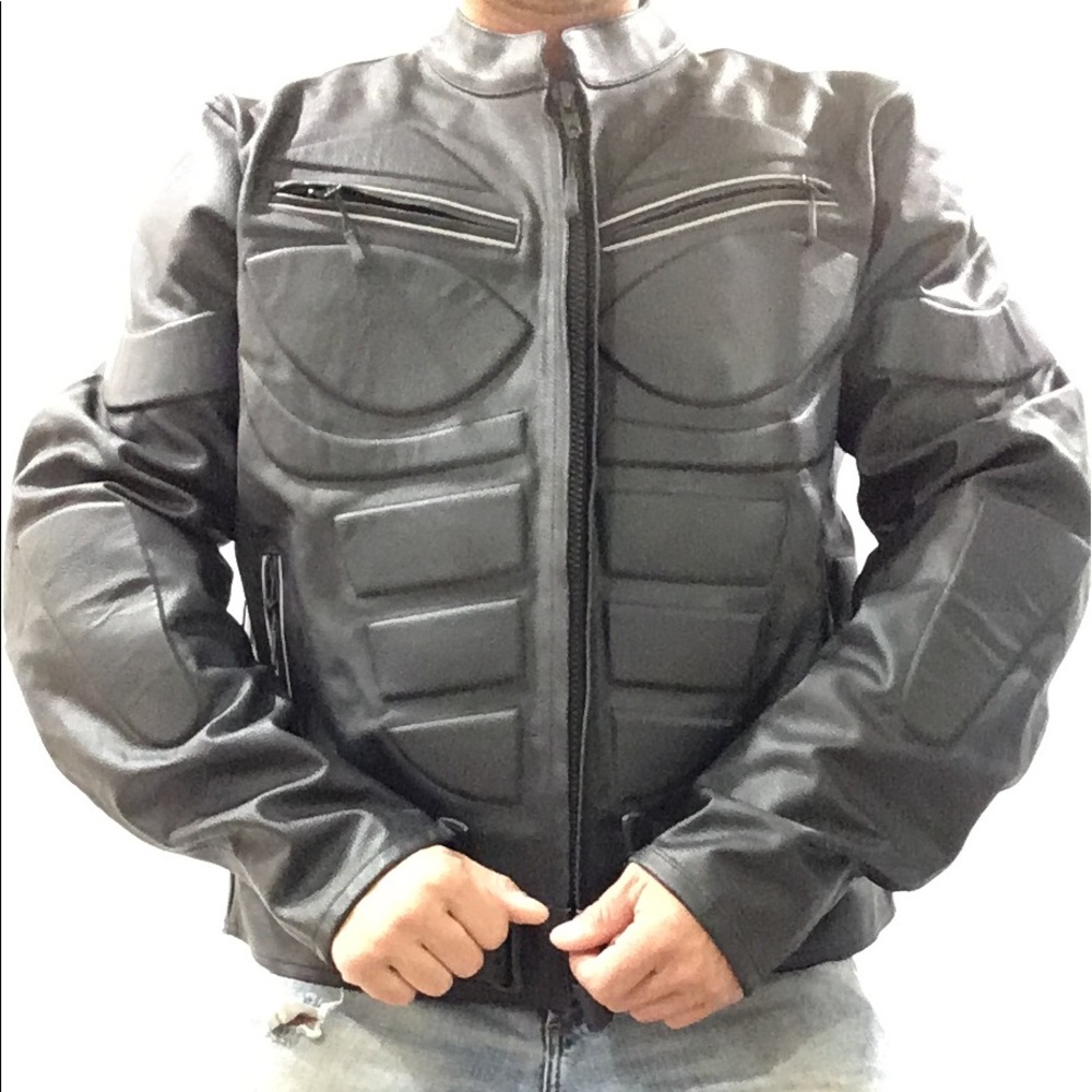 Protective Leather Motorcycle Jacket Men's XL