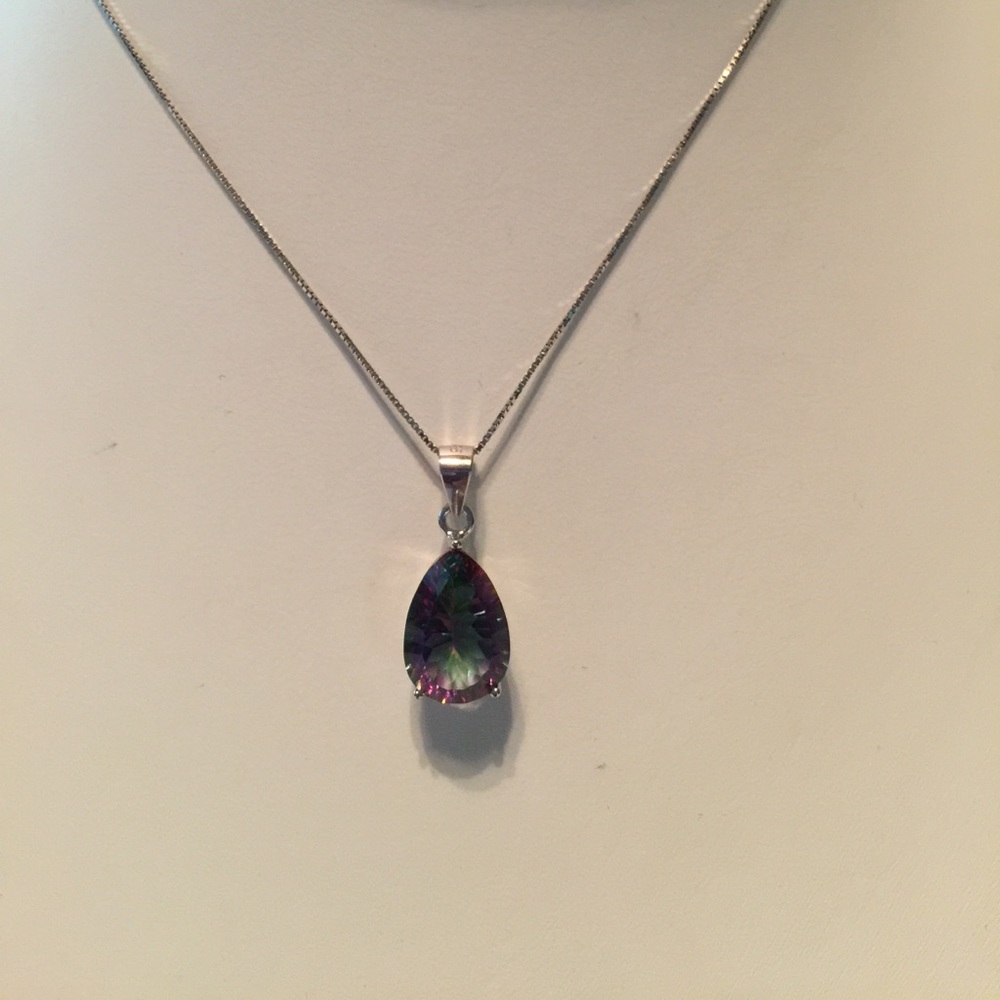 Mystic Topaz Pendant 4.5 Ctw in .925 S/S
