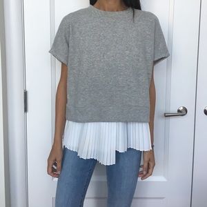 Derek Lam pleated, sweatshirt top