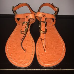 TORY BURCH Orange Leather Sandals