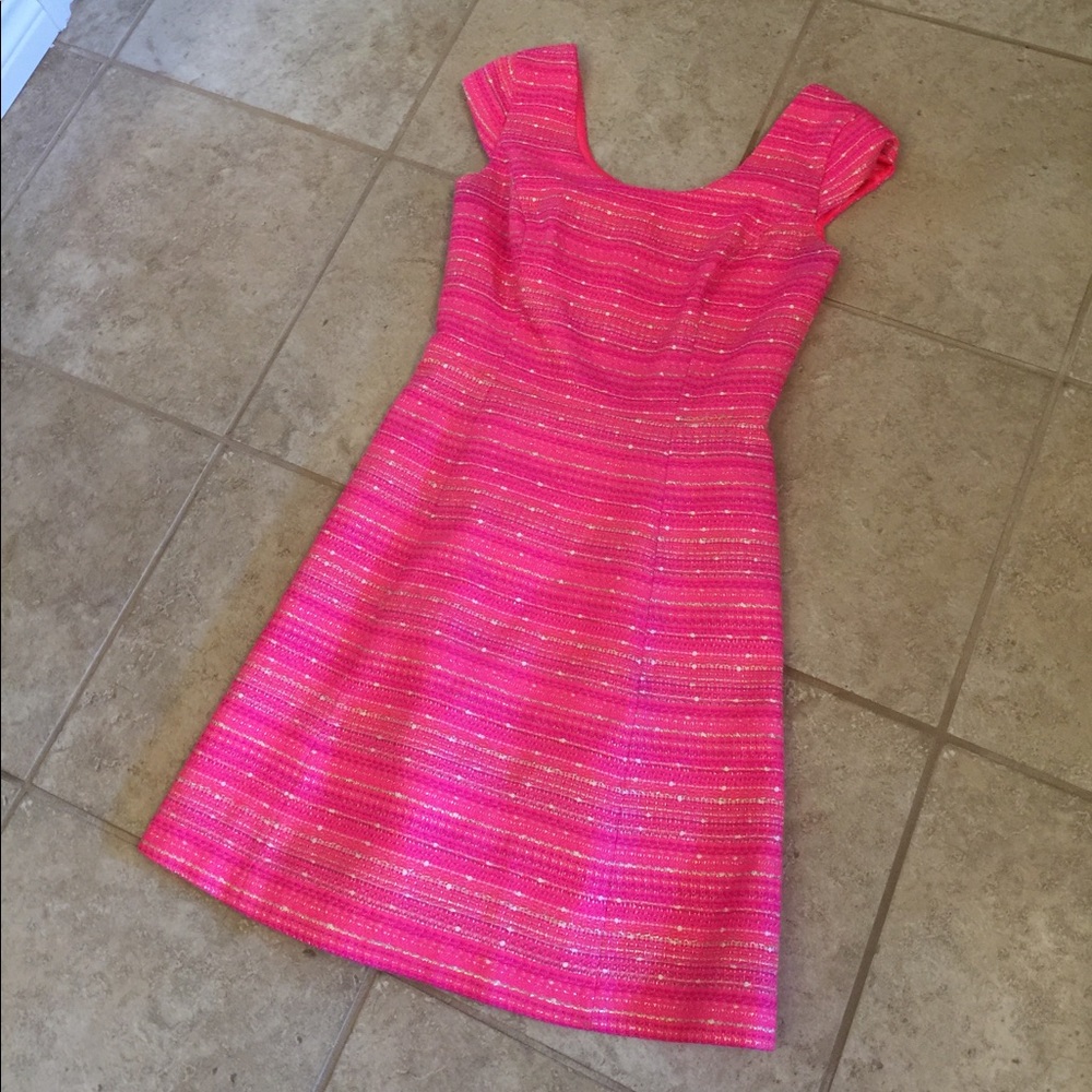 Pink and Silver Tweed Lilly Dress, 0