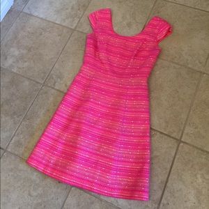 Pink and Silver Tweed Lilly Dress, 0