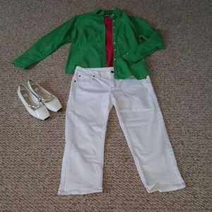 LLBEAN White Jean Capris