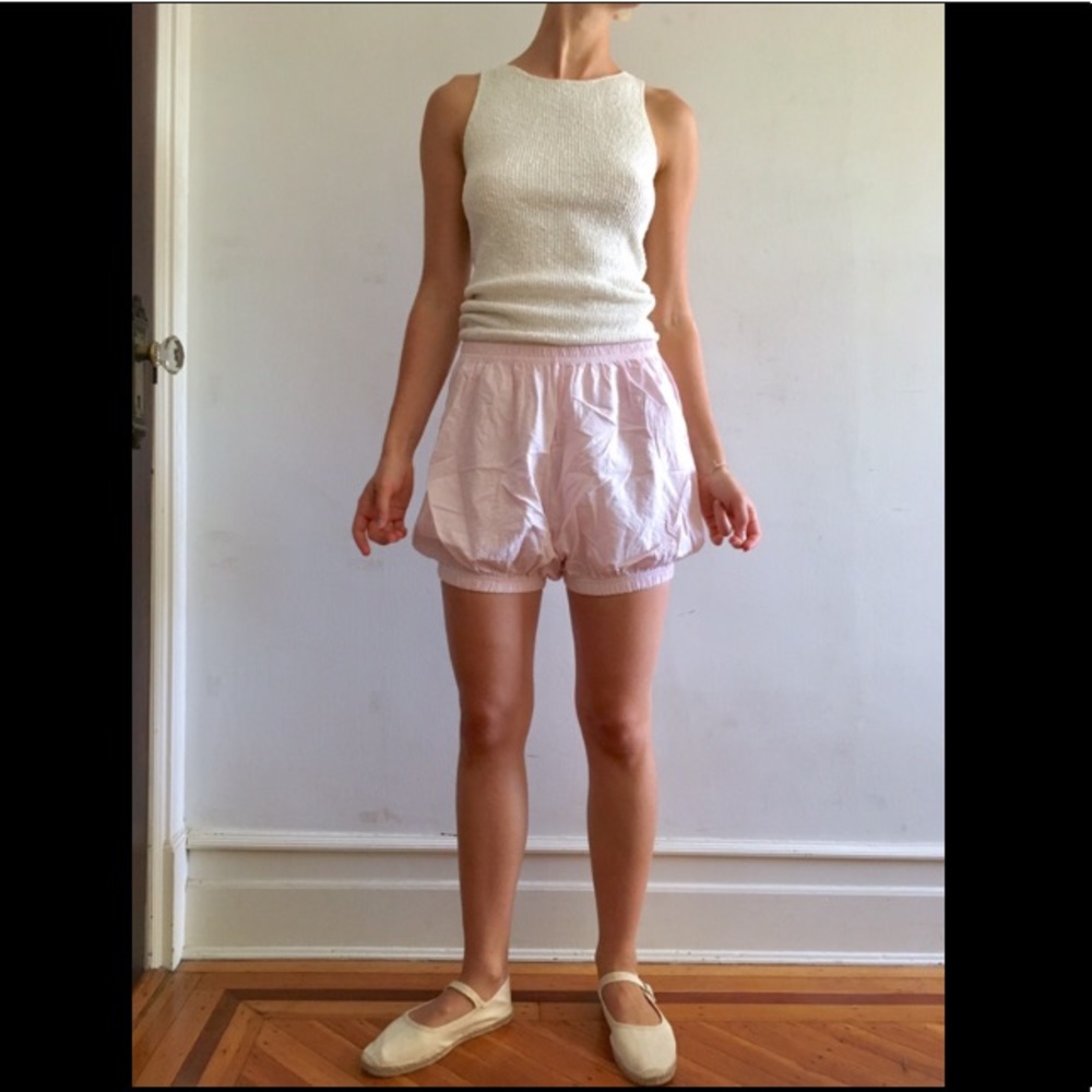 American Apparel pink seersucker bloomers