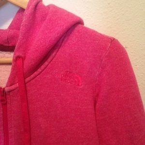 Pink north Face Zip Up