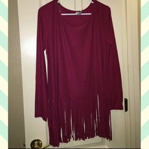 ROUGE FRINGED Blouse 1x