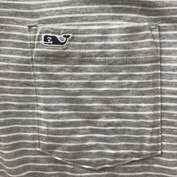 Vineyard Vines Classic Fit gray striped polo - Picture 2 of 4