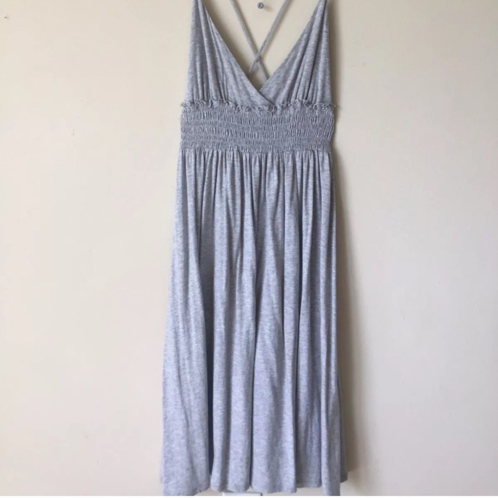 Banana Republic Grey Spaghetti Strap Summer Dress