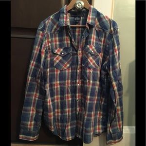 Old Navy Men's Plaid Button Down Shirt