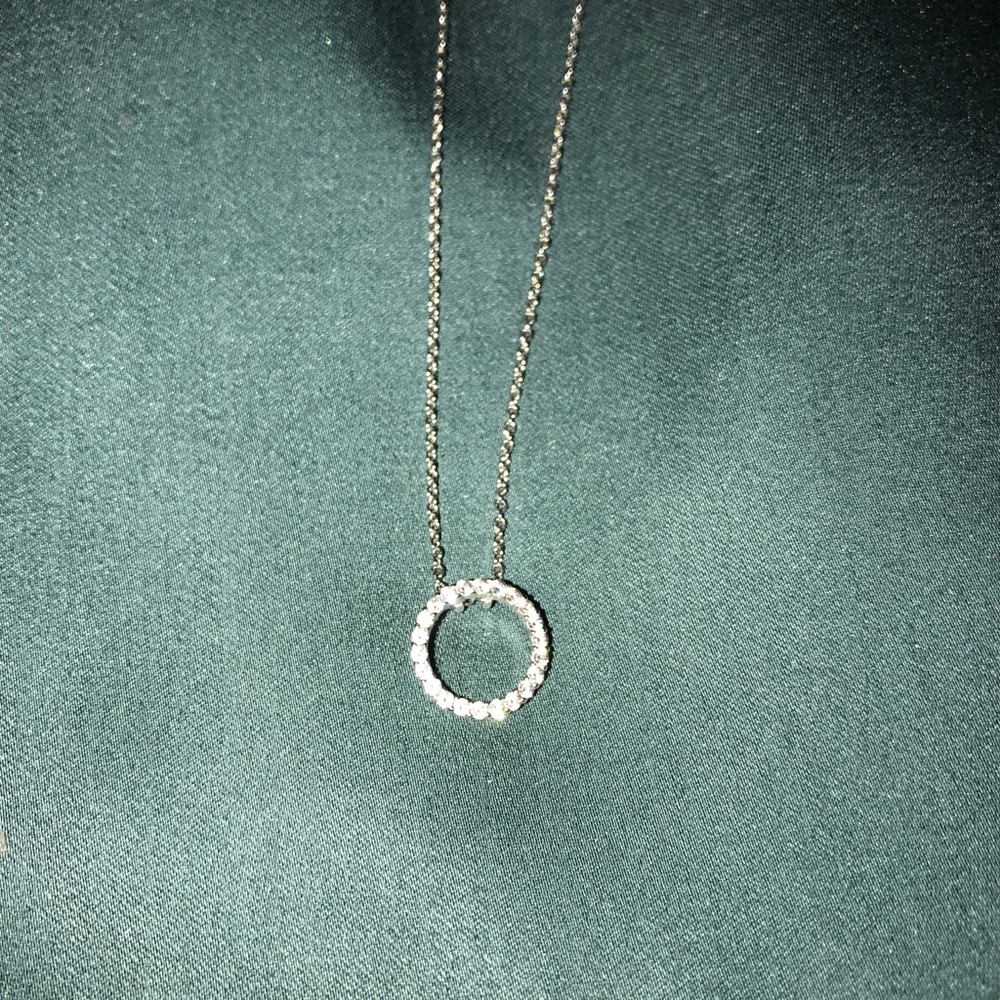 Minimalist CZ Necklace with Adjustable Chain