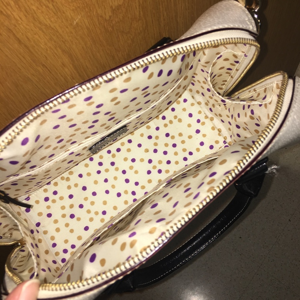 kate spade Shoulder Bag Cream & Black -RARELY USED - Picture 3 of 4
