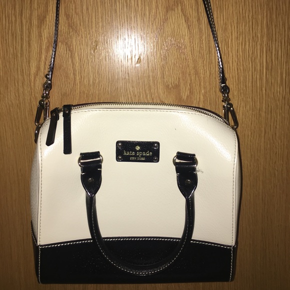 kate spade Handbags - kate spade Shoulder Bag Cream & Black -RARELY USED