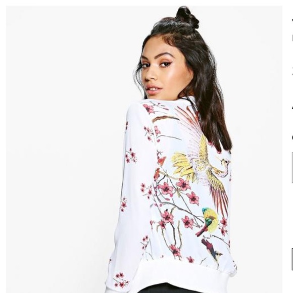 Julia Oriental Print Bomber - Picture 2 of 2