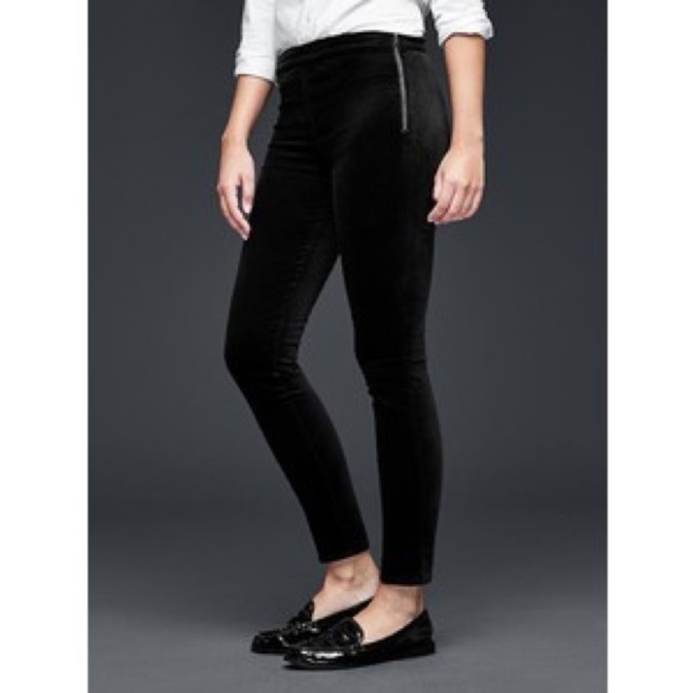 GAP Side Zip Velvet Leggings