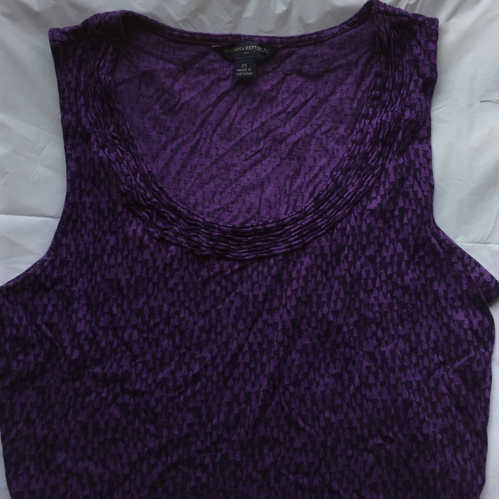 Purple patterned tank top